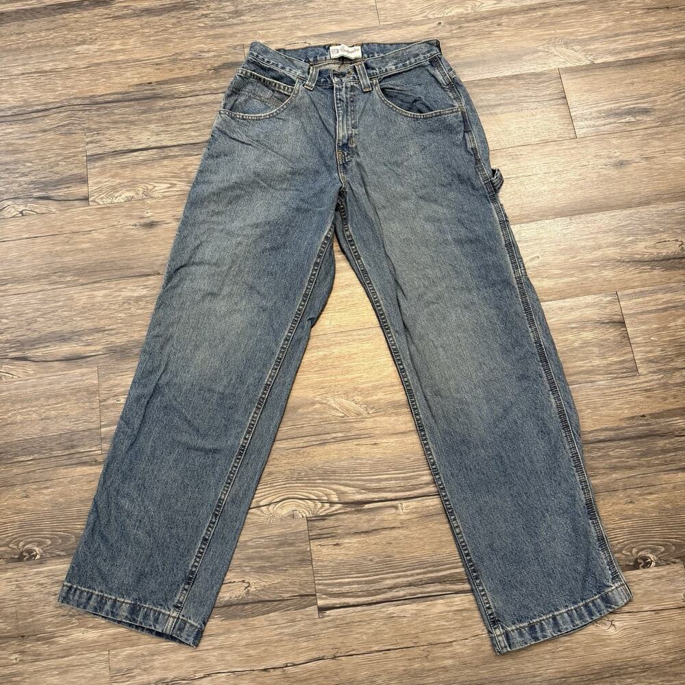 Vintage Faded Glory Carpenter Denim Jeans heavy duty Cargo Mens 30x32